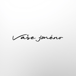 Samolepící vinylová jmenovka na dveře