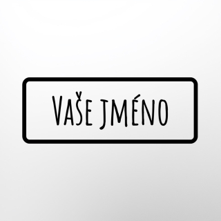 Samolepící vinylová jmenovka na dveře