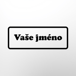 Samolepící vinylová jmenovka na dveře