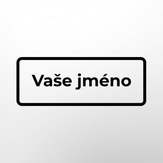 Samolepící vinylová jmenovka na dveře