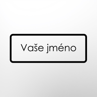 Samolepící vinylová jmenovka na dveře