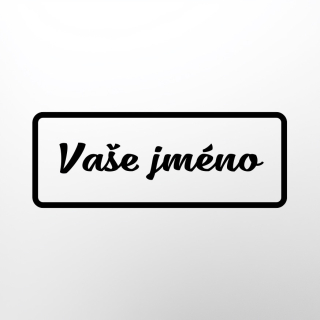 Samolepící vinylová jmenovka na dveře