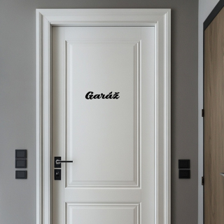 Samolepka na dveře - Garáž