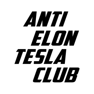 Samolepka na Teslu - Anti Elon Tesla Club