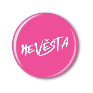 Připínací placka na rozlučku se svobodou