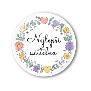 Připínací placka - Nejlepší učitelka