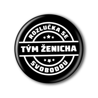 Připínací placka - Tým ženicha