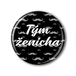 Připínací placka - Tým ženicha