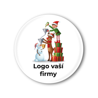 Placka na firemní večírek s vlastním logem