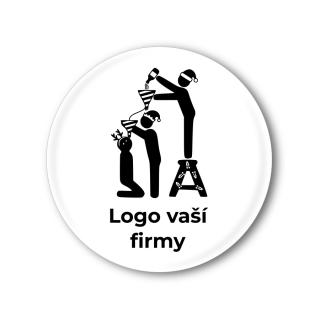 Placka na firemní večírek s vlastním logem