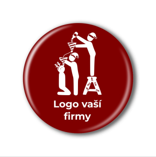 Placka na firemní večírek s vlastním logem