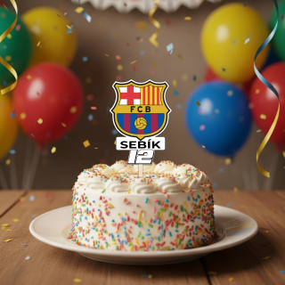 Personalizovaný zápich do dortu FC Barcelona