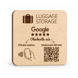NFC + QR destička s vlastním logem pro Google recenze