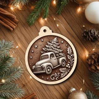 Dřevěná vánoční ozdoba