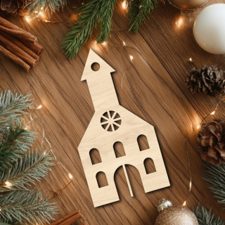 Dřevěná dekorace - Vánoční domeček