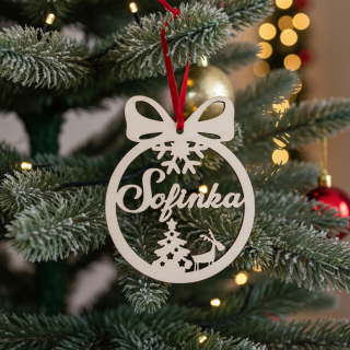 Dřevěná vánoční ozdoba se jménem