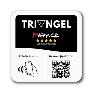 NFC + QR destička pro Mapy.cz recenze s vlastním logem