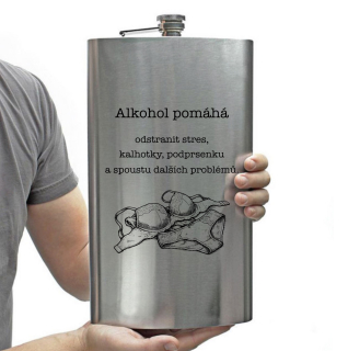 Obří placatka s brašnou - Alkohol pomáhá