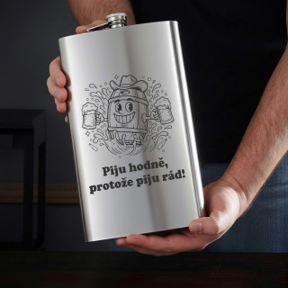 Obří placatka s brašnou - Piju hodně...