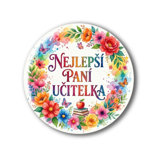 Připínací placka - Nejlepší paní učitelka