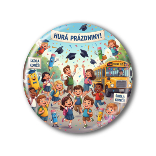 Připínací placka - Konec školního roku