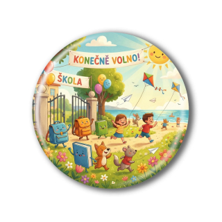 Připínací placka - Konec školního roku