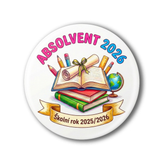 Připínací placka - Konec školního roku