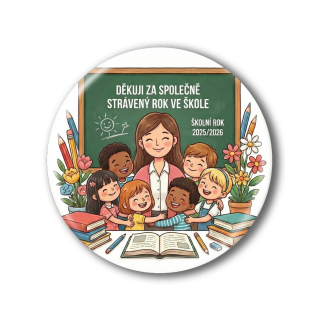 Připínací placka - Konec školního roku
