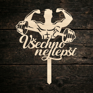 Zápich do dortu - Kulturista / Fitness