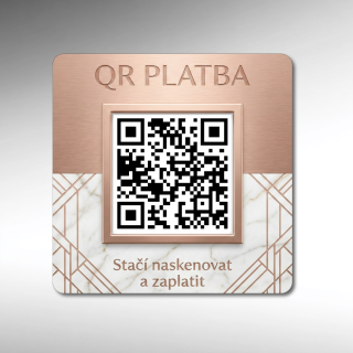 Destička s vaším QR kódem pro přijímání plateb