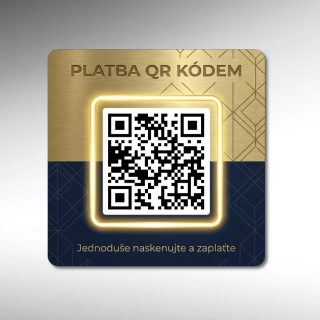 Destička s vaším QR kódem pro přijímání plateb