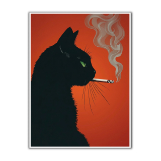 Obraz "Kočka s cigaretou" pro vlastní tisk
