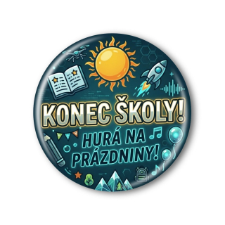Připínací placka - Konec školního roku