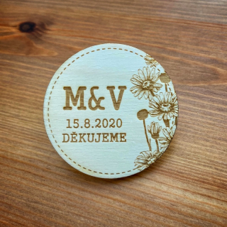 Svatební magnetky s vlastním motivem